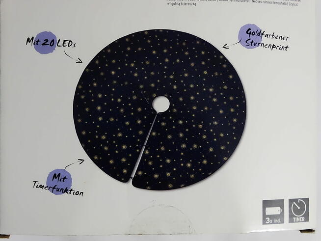 Podkładka LED pod choinkę 20 światełek led