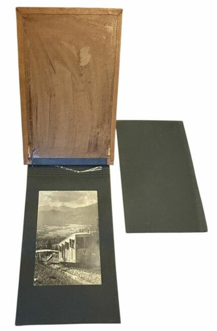 Skórzany zdobiony góralski album na stare fotografie