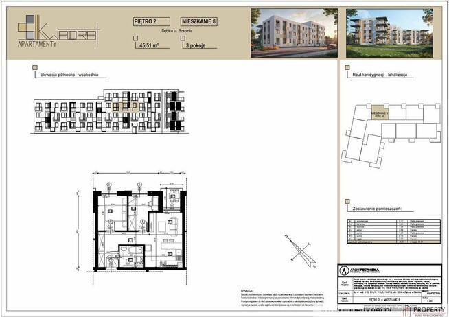 CESJA Mieszkanie, 46 m2, Szkotnia, KWADRAT, Dębica