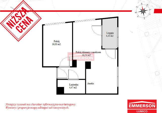 2/3 pokoje, Osobna kuchnia, Centrum