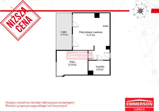 Taras 8m2, Centrum, Jasna kuchnia