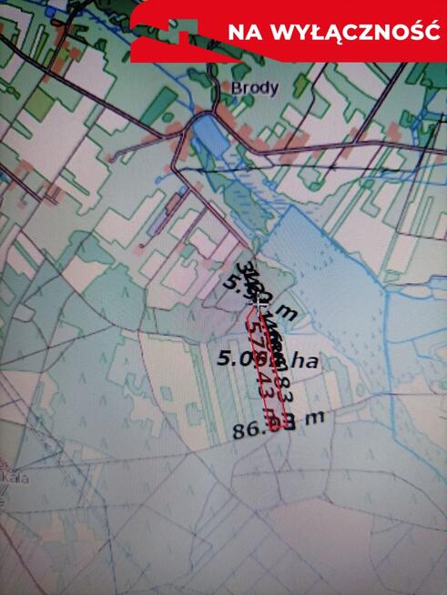 Działka leśna 3,90 ha w Brodach gm. Pierzchnica.