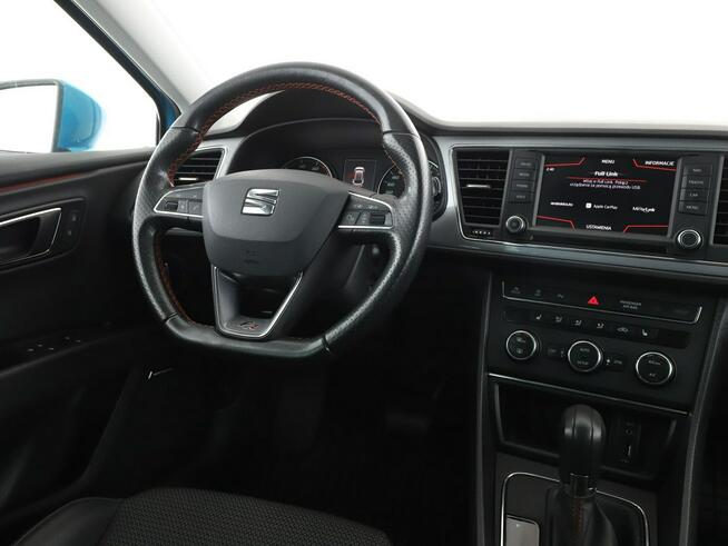 Seat Leon DSG full LED półskóra navi klima auto grzane fotele czujniki parkowani