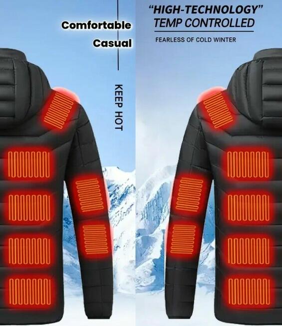 Zimowa kurtka grzewcza