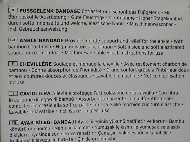 Opaska na staw skokowy rozmiar M