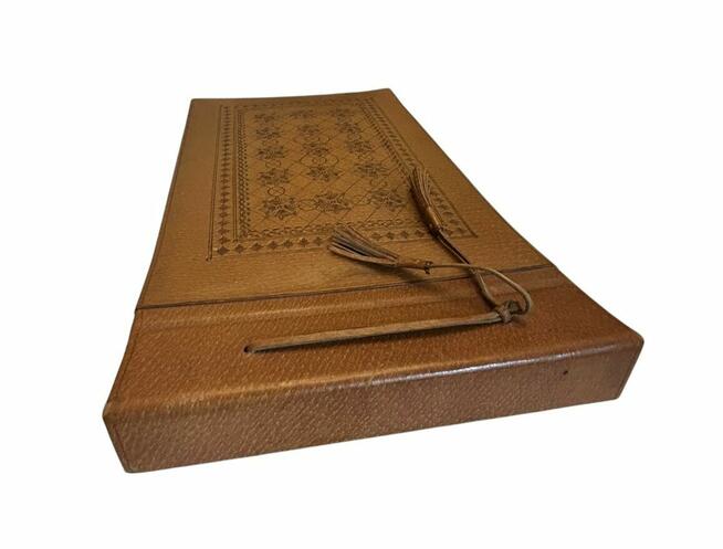 Skórzany zdobiony góralski album na stare fotografie