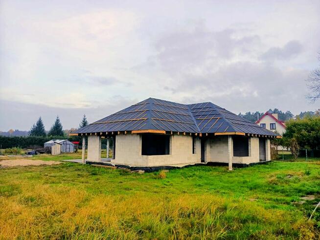 Działka z rozpoczętą budową domu Uściany Stare puszcza Piska