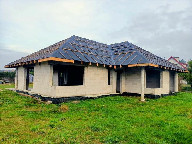 Działka z rozpoczętą budową domu Uściany Stare puszcza Piska