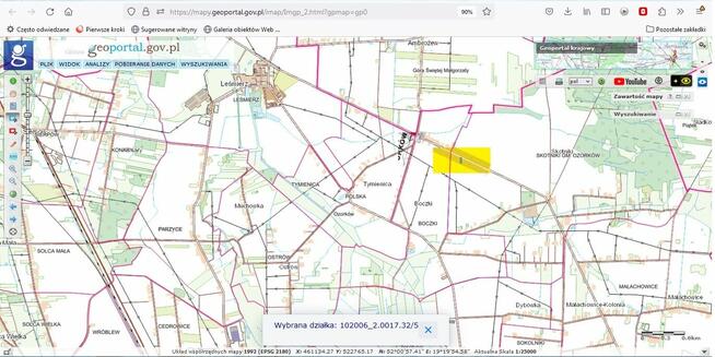 Działka budowlana z MPZP 1582 m2 Skotniki