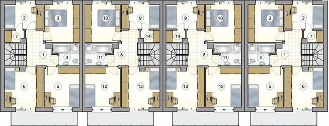 Nowoczesny dom w zabudowie szeregowej 116m