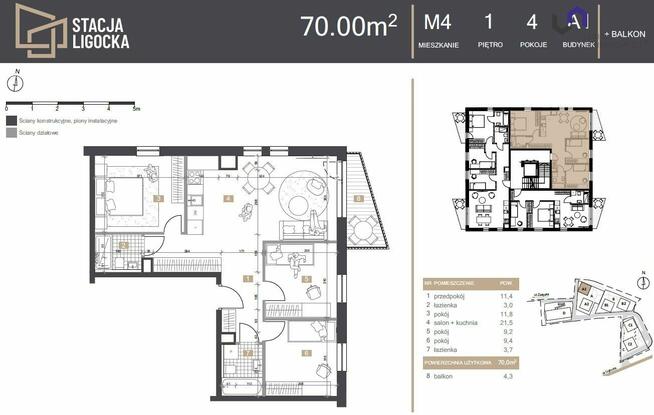 Mieszkanie Katowice Ligota, Ligocka
