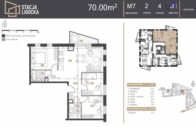Mieszkanie Katowice Ligota, Ligocka