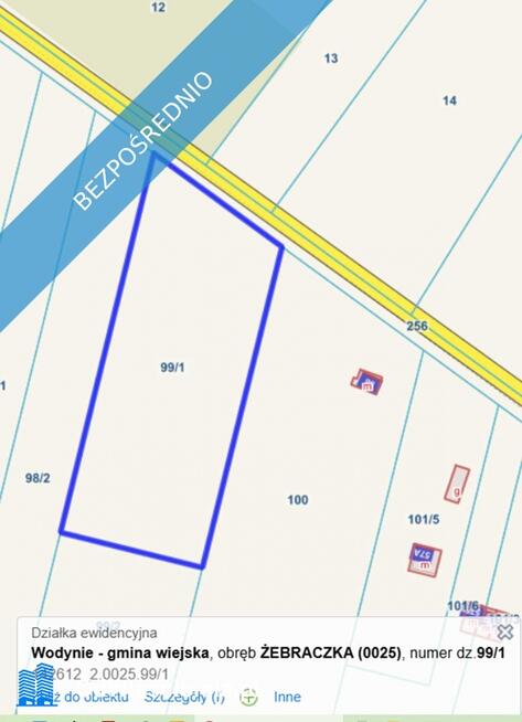 Działka pod zabudowę jednorodzinną z Warunkami zab.