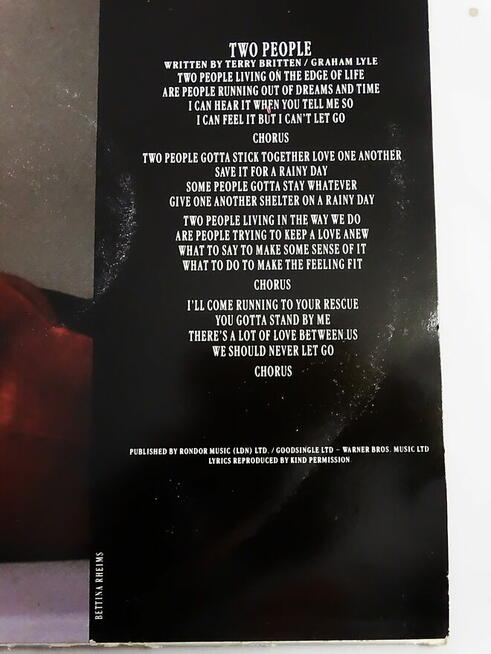 Tina Turner Two People Capitol Records Limited Edition