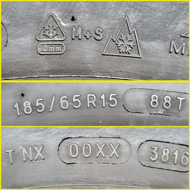 Komplet kół stalowych z oponami Michelin Alpin 185/65R15