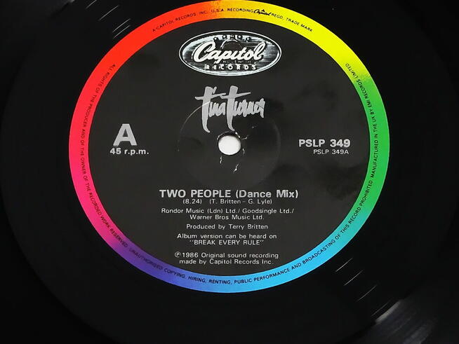 Tina Turner Two People Capitol Records Limited Edition