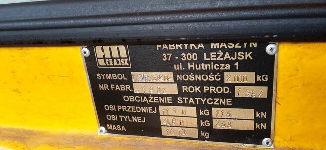 Wózek platformowy WNA 1302 z prostownikiem do ładowania