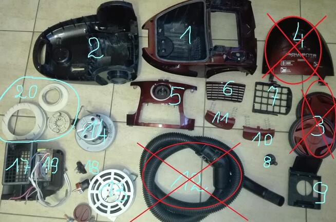 Rowenta Powerspace - RO2123 - odkurzacz - części