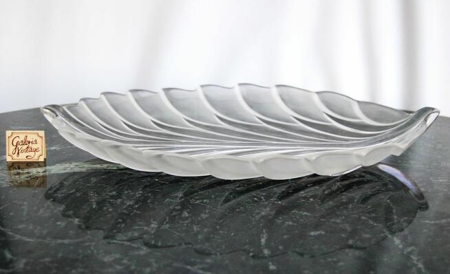 Walther Glas, kryształowa patera liść kryształ vintage 40 cm