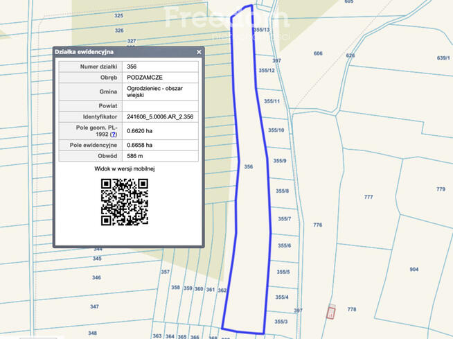 Działka pod zabudowę mieszkaniową i usługową