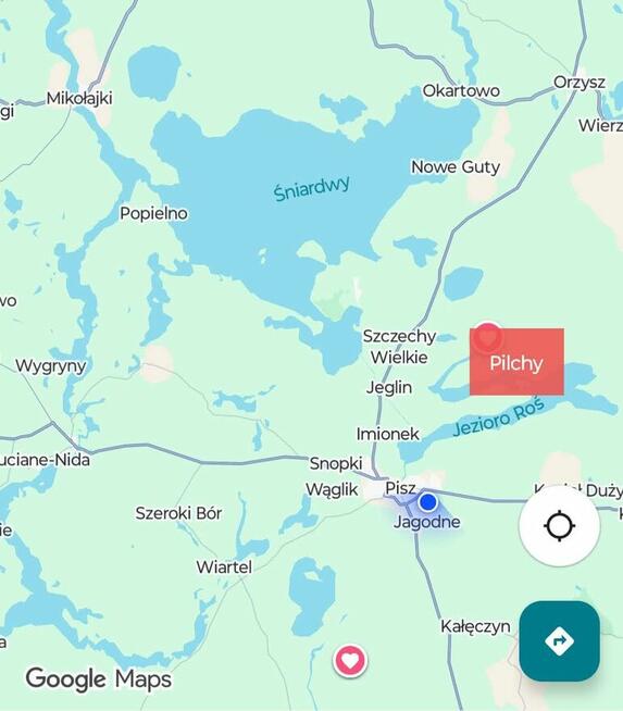 10 dużych działek rekreacyjnych blisko jeziora Roś, Pilchy