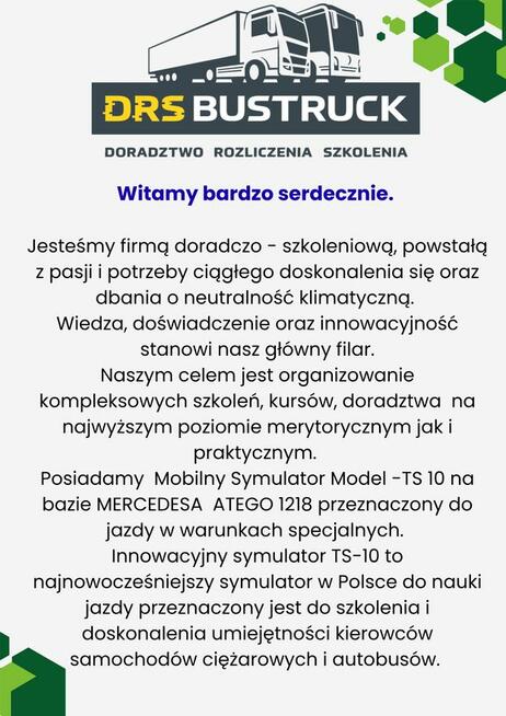 Rozliczanie czasu pracy kierowców, doradztwo