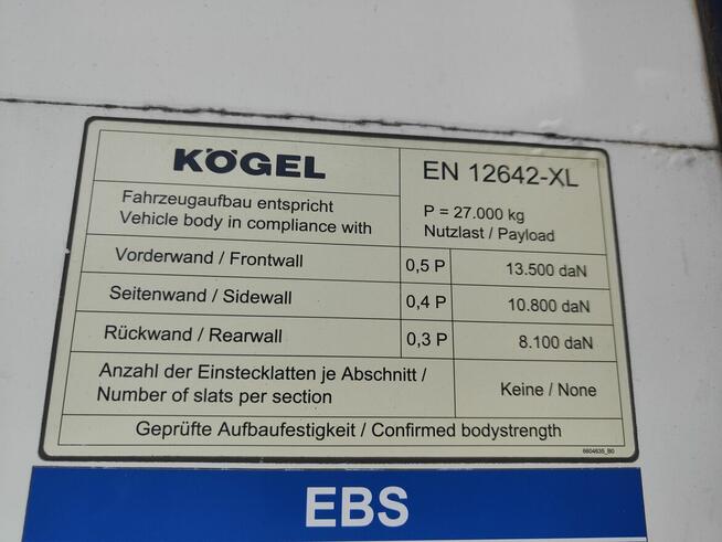 Syndyk sprzeda - naczepa ciężarowa Kögel S24, 2019r.