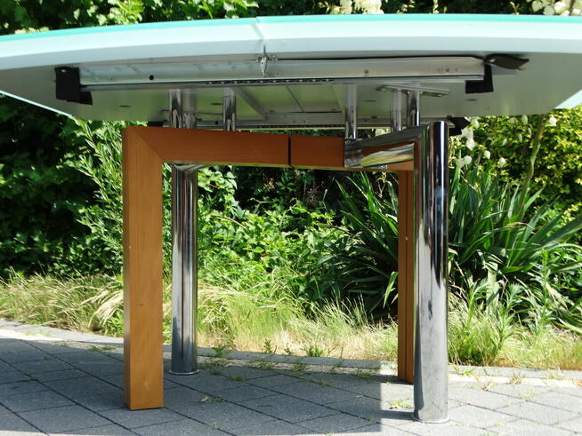 Zestaw mebli + stół szklano-drewniany