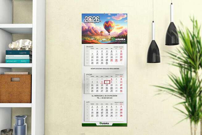 Kalendarze 2026 firmowe, strażackie, parafialne