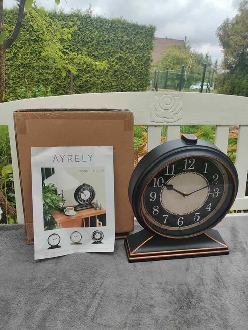 AYRELY Zegar Kominkowy na kominek vintage zegarek czarny