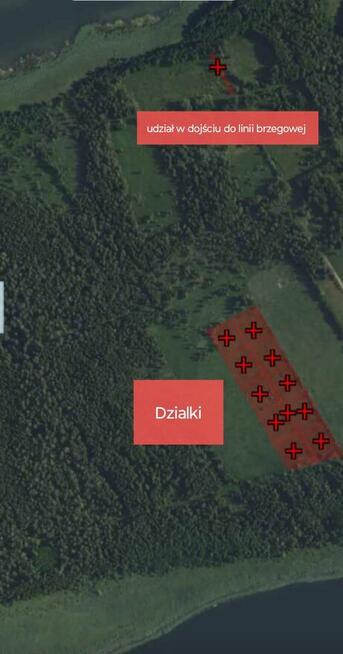 10 dużych działek rekreacyjnych blisko jeziora Roś, Pilchy