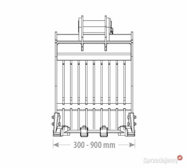 ŁYŻKA PODSIĘBIERNA Z ZĘBAMI 8,5-10T DO KOPARKI