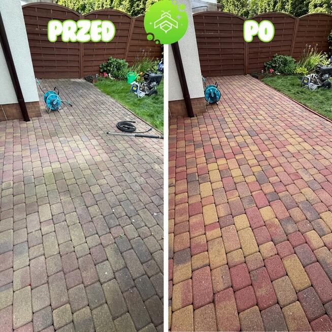 Mycie kostki brukowej/elewacji/dachów (podjazdy, tarasy)