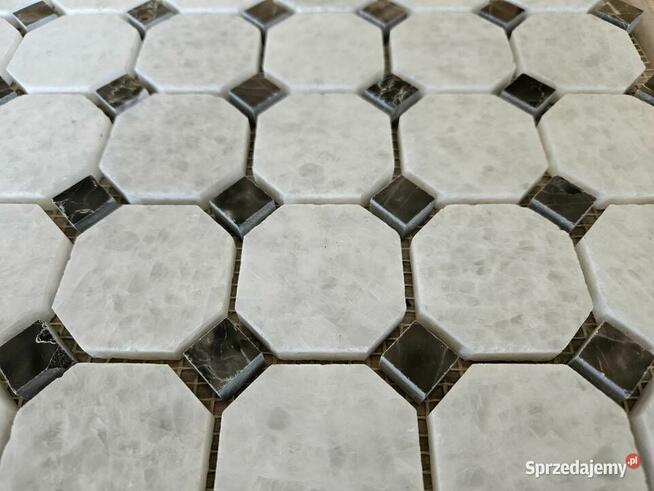 Mozaika marmurowa CRISTAL WHITE/HANG GREY 30,5x30,5x1