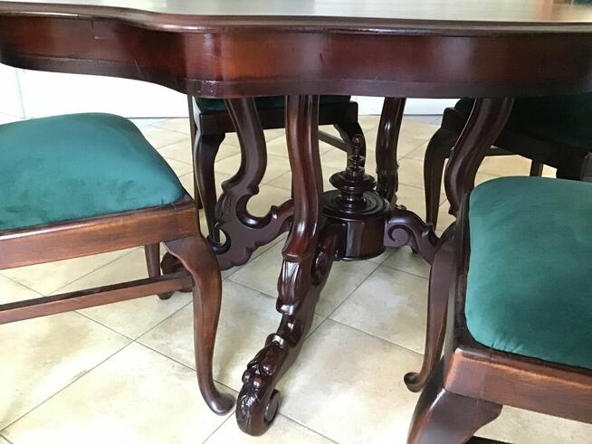 Stół Ludwikowski , stół drewniany , stół antyk, po renowacji