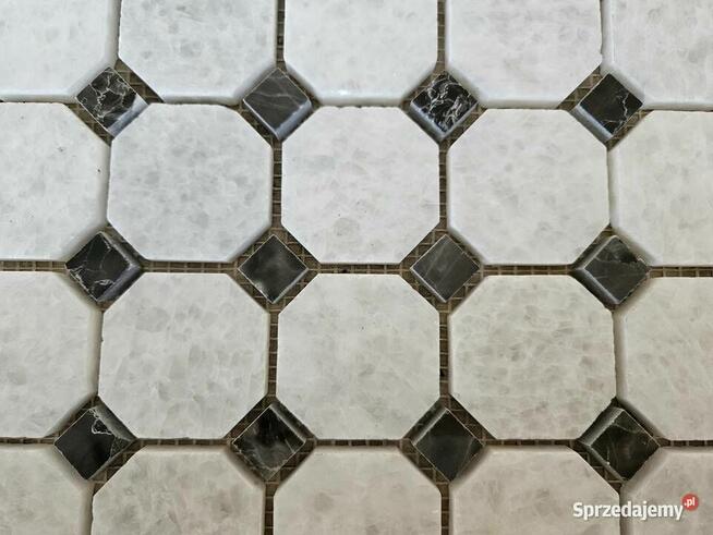 Mozaika marmurowa CRISTAL WHITE/HANG GREY 30,5x30,5x1