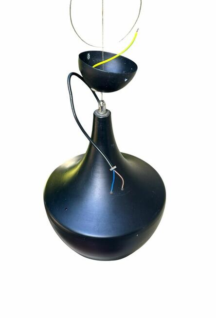 Lampa wisząca czarna MD 5843-1 Black Red White E27 60 W