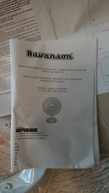 Wiatrak Wentylator Nowy