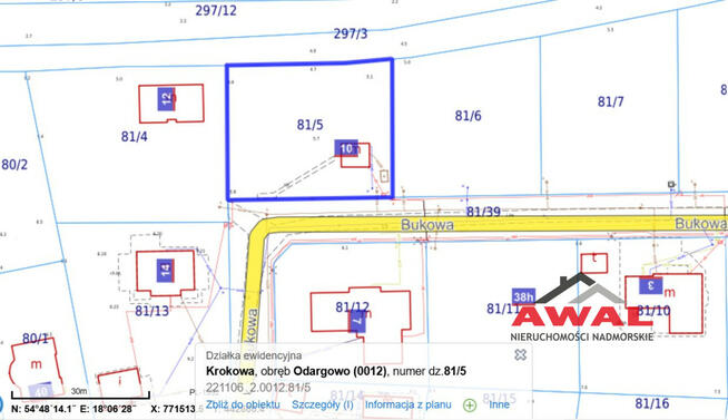 Dom Odargowo gm. Krokowa, Bukowa