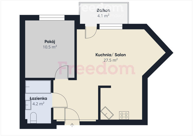 balkon i dwa pokoje świetną lokalizacją ul.Barcza