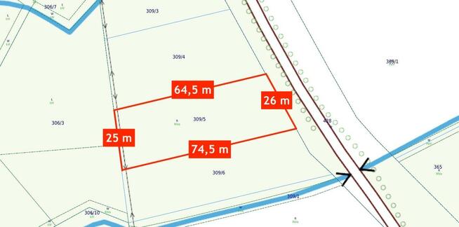 Działka budowlana Czernin gm. Dygowo, Czernin