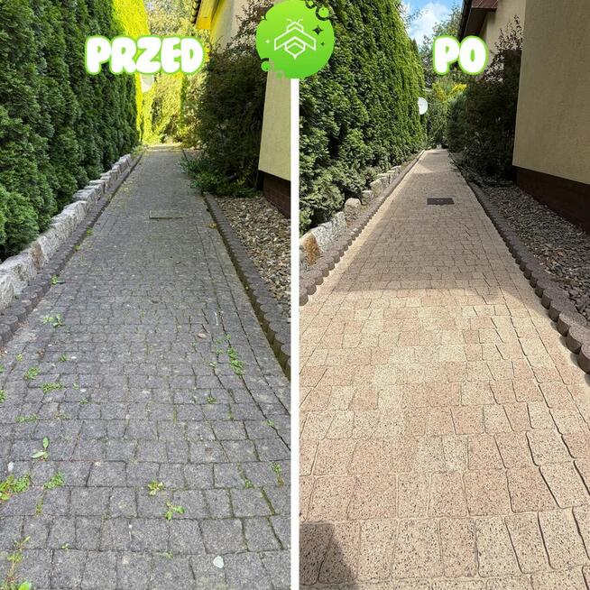 Mycie kostki brukowej/elewacji/dachów (podjazdy, tarasy)