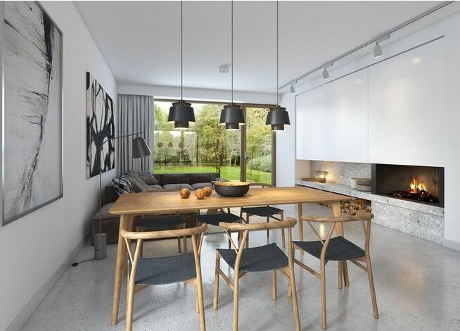 Nowoczesny bliżniak, stodoła, projekt, Rozważny 3,extradom