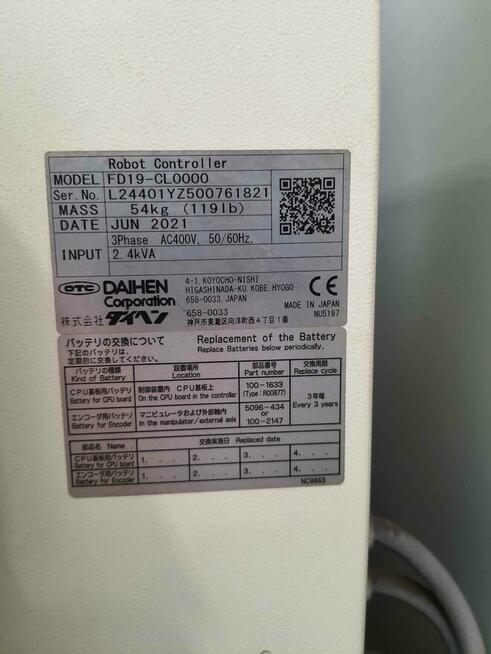 Na sprzedaż: 2 zrobotyzowane stanowiska spawalnicze OTC DAIH