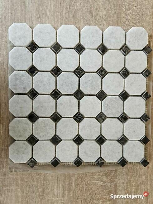 Mozaika marmurowa CRISTAL WHITE/HANG GREY 30,5x30,5x1