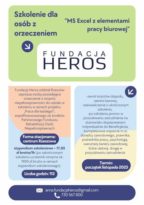MS Excel z elementami pracy biurowej - dla OzN