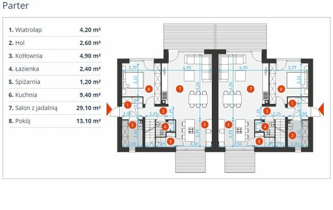 Nowoczesny bliżniak, stodoła, projekt, Rozważny 3,extradom