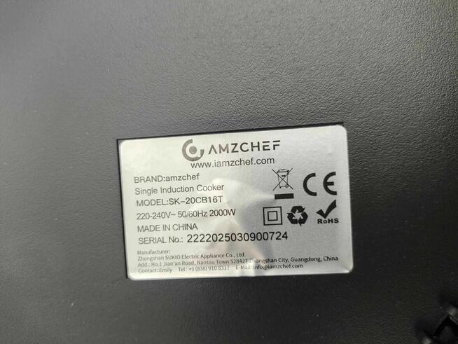 Pojedyncza płyta indukcyjna Kuchenka Maszynka elektryczna