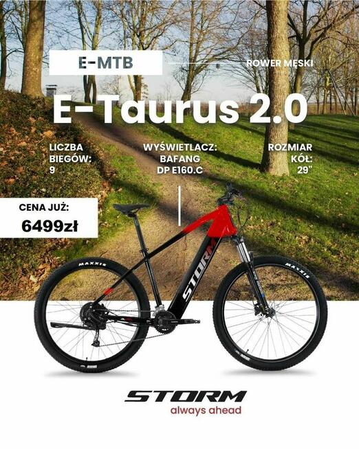 Nowy Rower Elektryczny Storm E- TAURUS 29″ 2.0