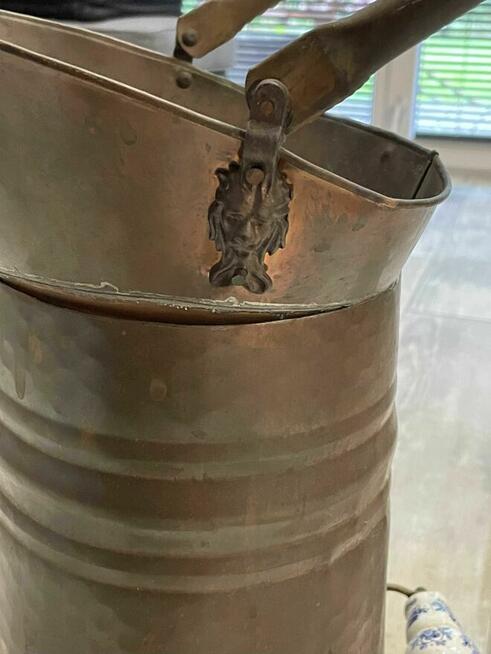 Stary miedziany stojak na parasolnik dzban\wazon